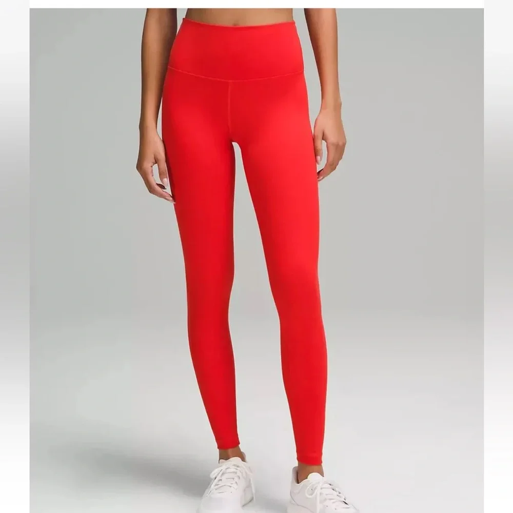 LULULEMON WUNDER TRAIN HR LEGGINGS 28” IN HOT HEAT SZ 2 NWT - Picture 2 of 7
